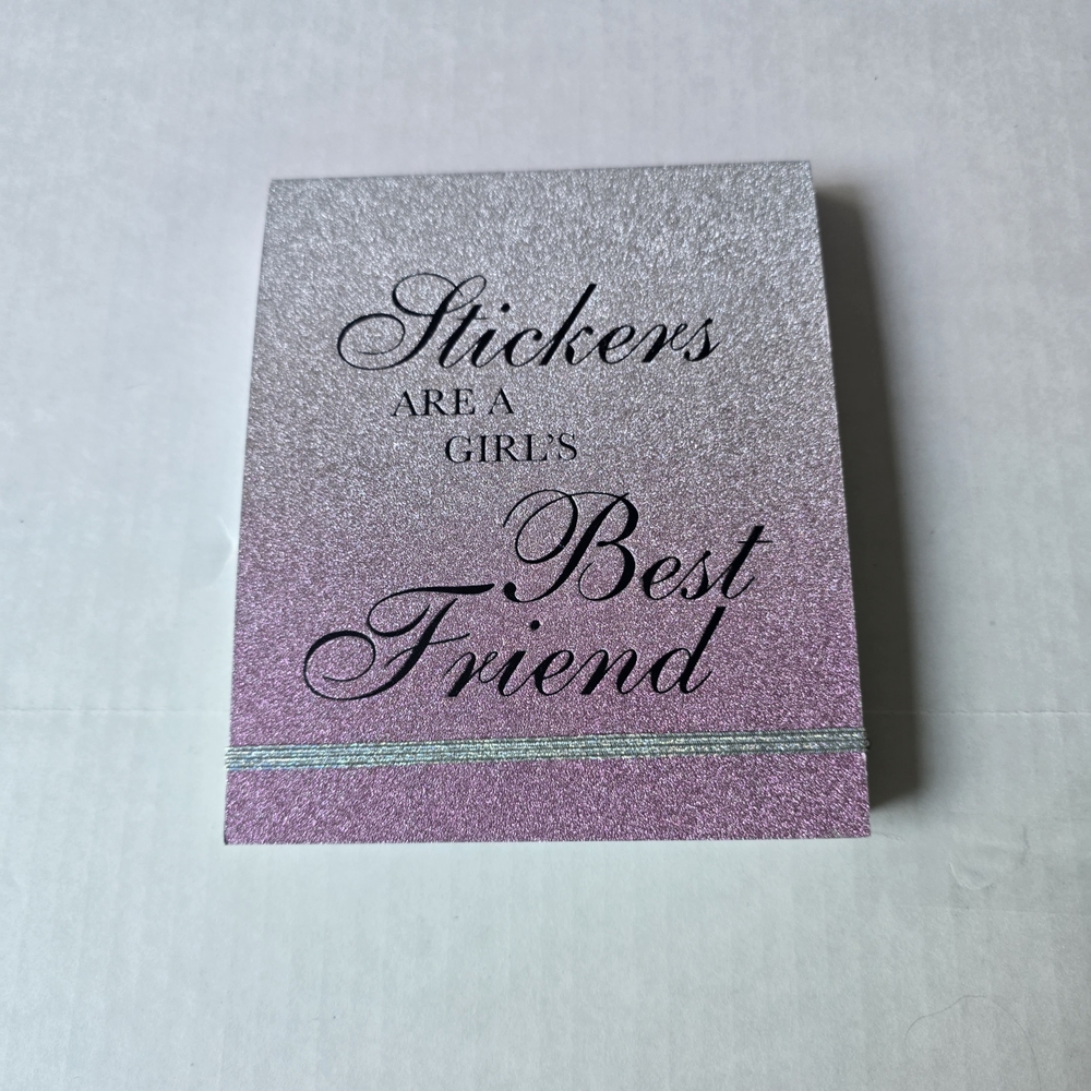 Claire's Pink and Silver Glitter Sticker Kit